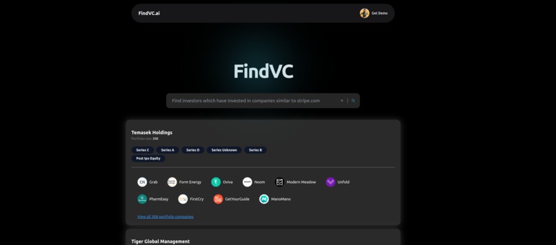 FindVC.ai – screenshot 1