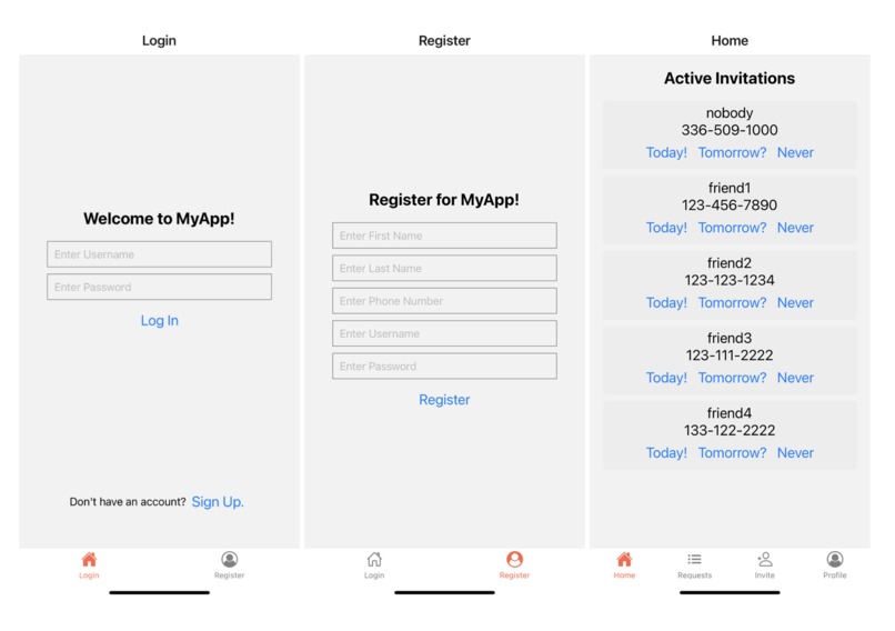 FriendshipApp – screenshot 1