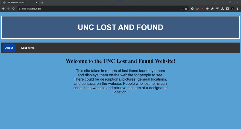 UNC Lost and Found – screenshot 1