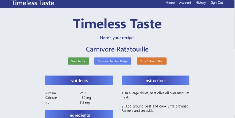 Timeless Taste – screenshot 2