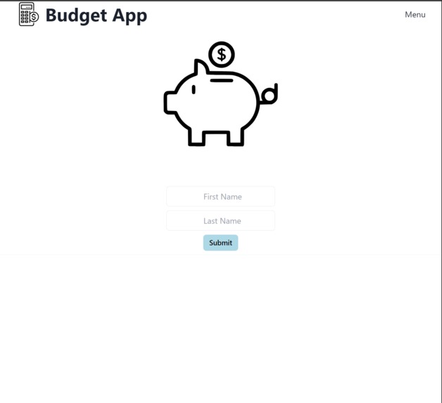 Budget Web App – screenshot 1