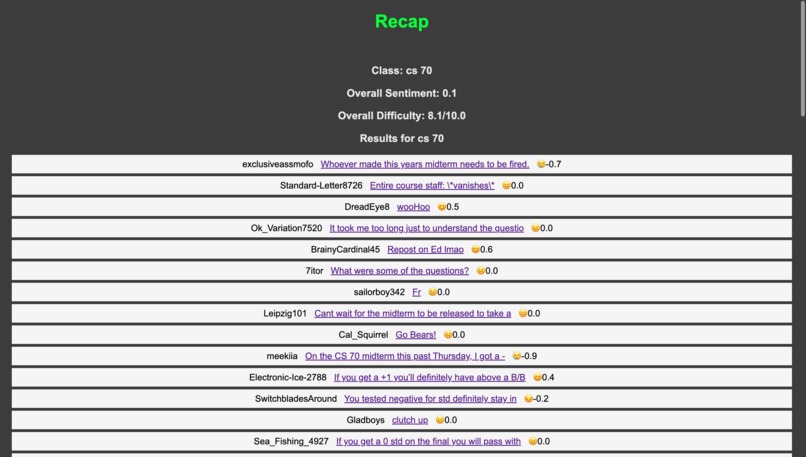 Recap – screenshot 3