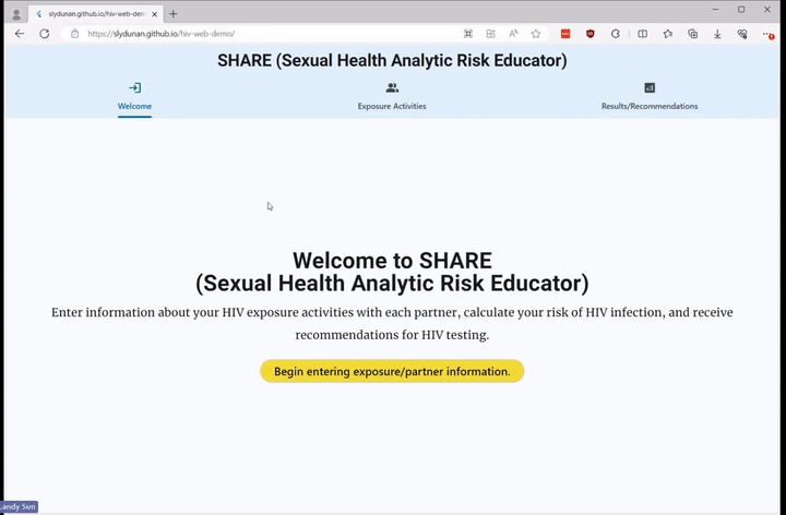 SHARE (Sexual Health Analytic Risk Educator) – screenshot 1