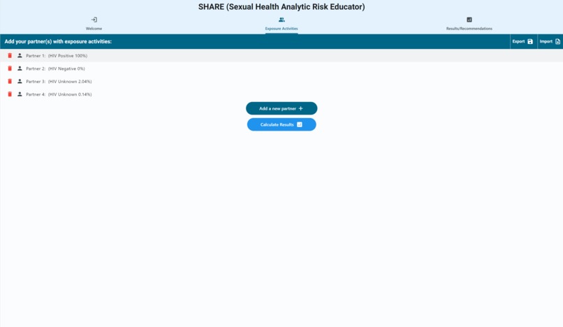 SHARE (Sexual Health Analytic Risk Educator) – screenshot 3