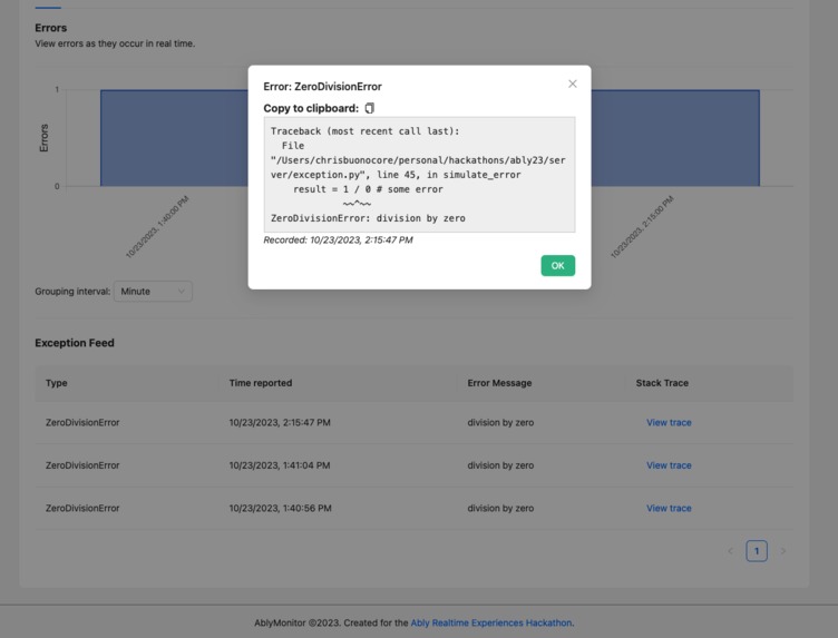 AblyMonitor – screenshot 2