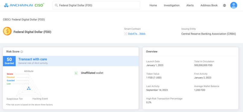 AnChain.AI Secure CBDC – screenshot 1