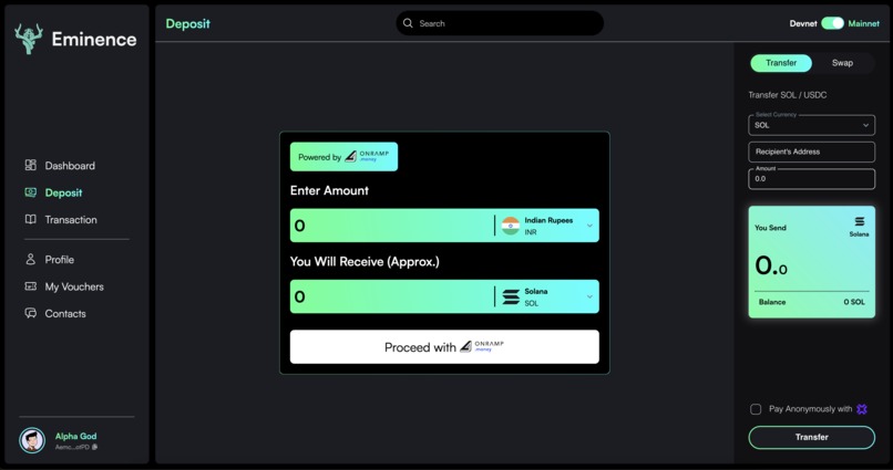 Eminence Wallet  – screenshot 2
