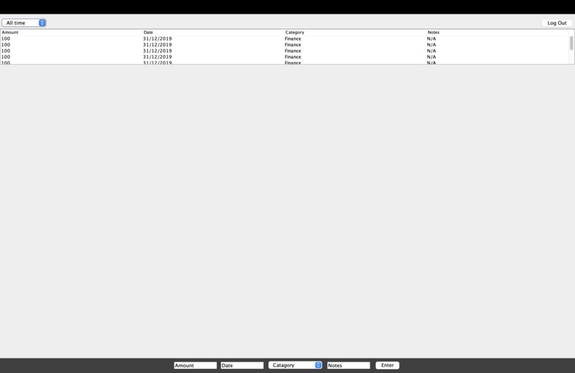 Budgeting app  – screenshot 1