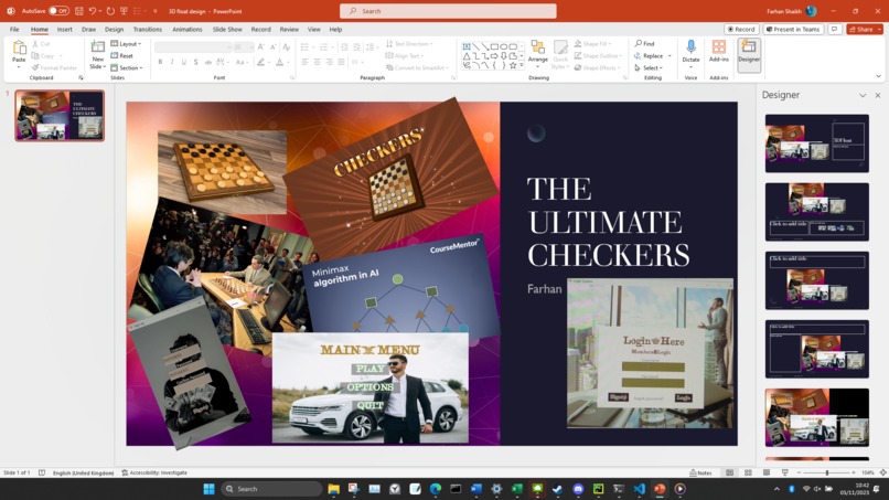 Minimax checkers – screenshot 1