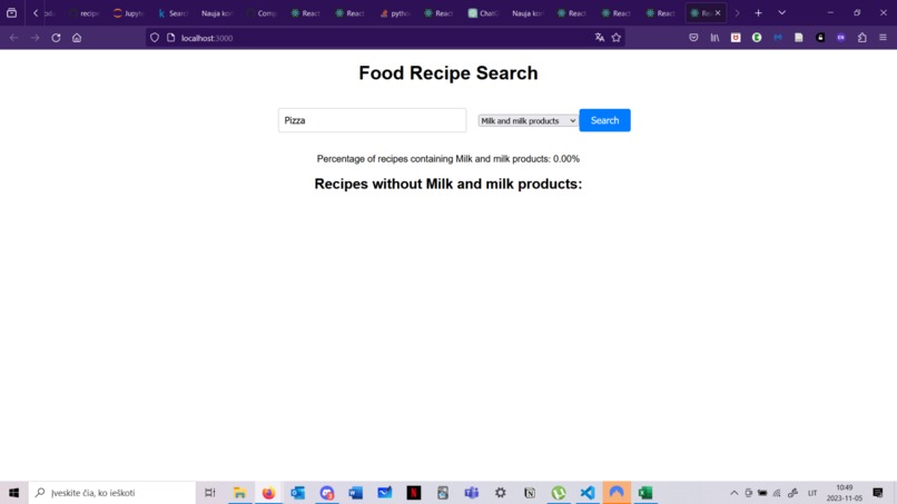 Food Allergen Detection & Recommendation – screenshot 1