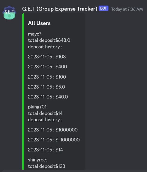 G.E.T (Group Expense Tracker) – screenshot 3