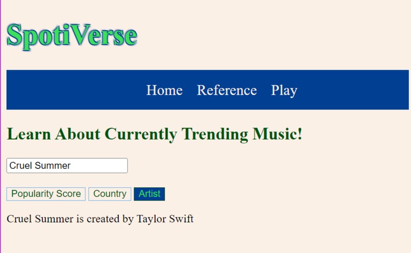 SpotiVerse – screenshot 3
