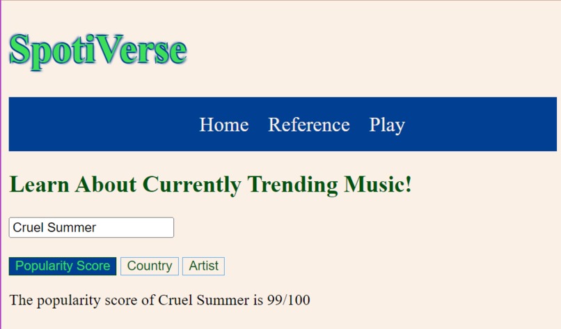 SpotiVerse – screenshot 2