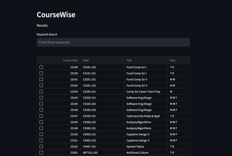 CourseWise – screenshot 3