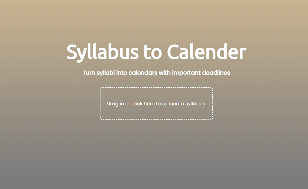 Syllabus to Calendar | Devpost