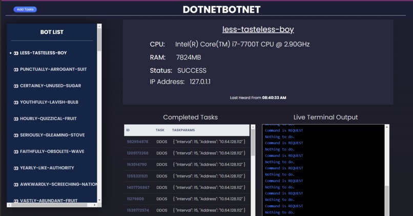 DotNetBotNet – screenshot 1