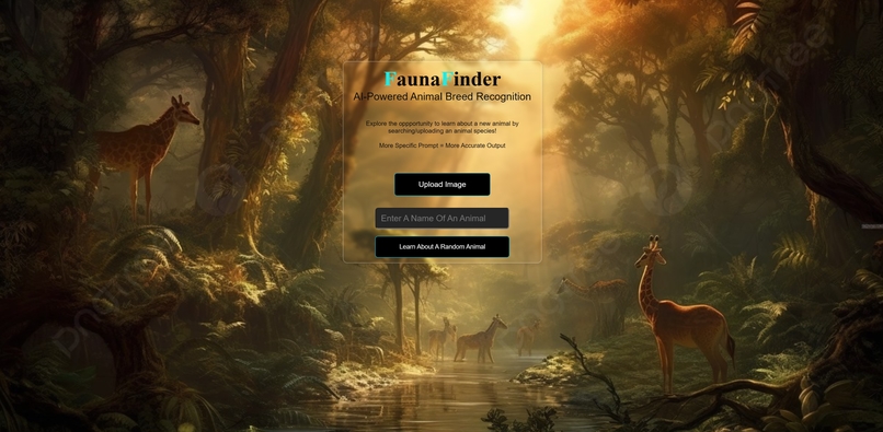 FaunaFinder: AI-Powered Animal Breed Recognition – screenshot 1