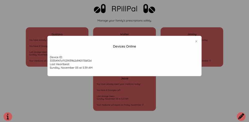 RPillPal: A Biometric Pill Dispenser – screenshot 5