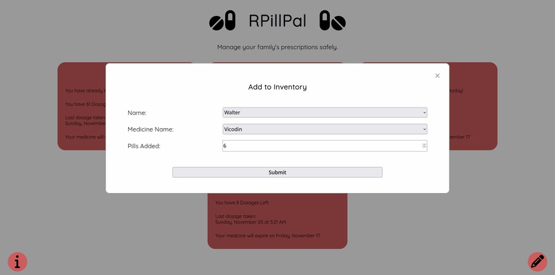 RPillPal: A Biometric Pill Dispenser – screenshot 4
