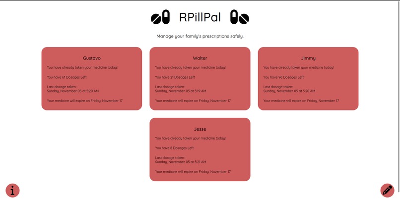 RPillPal: A Biometric Pill Dispenser – screenshot 3