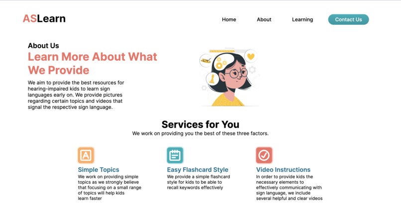 ASLearn – screenshot 2