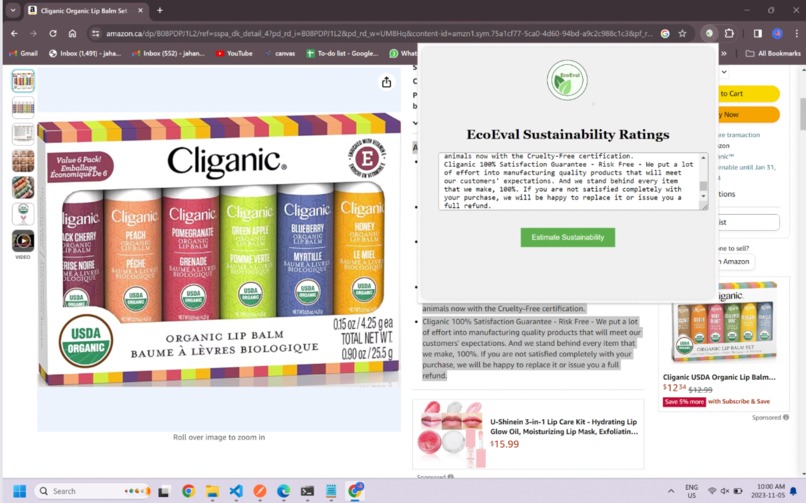 EcoEval – screenshot 3