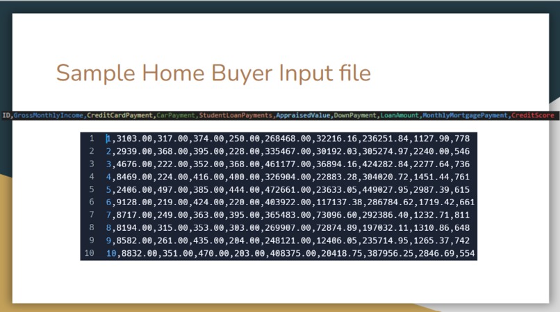 HomeBuyerApplication – screenshot 1