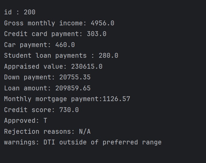 Homebuyer evaluation app – screenshot 1