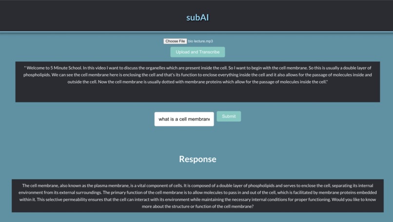 subAI – screenshot 1