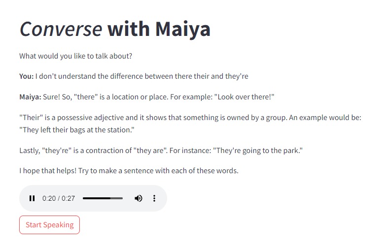 Maiya, English Tutor – screenshot 1