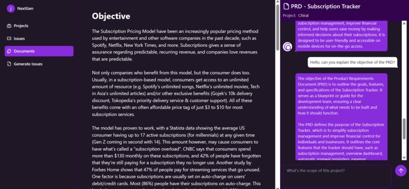 Chiral AI - Chat with PRDs and Create Tickets in Record Time – screenshot 2