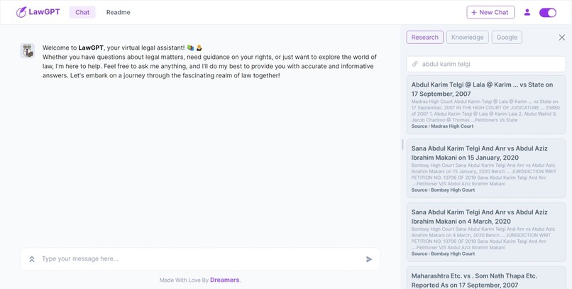 LawGPT – screenshot 2