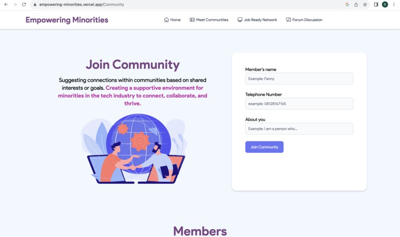 Empowering Tech Minorities – screenshot 2