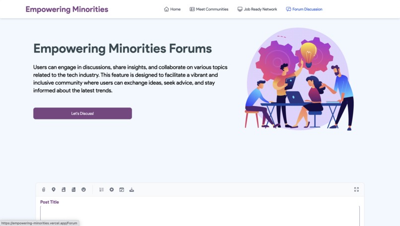 Empowering Tech Minorities – screenshot 4