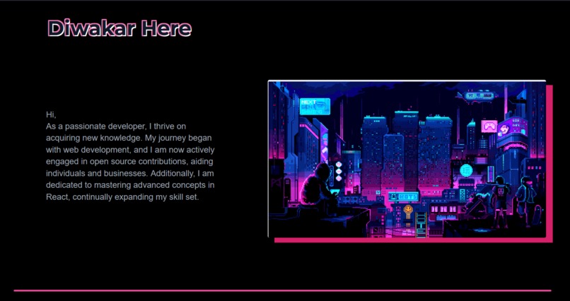 portfolio website – screenshot 1