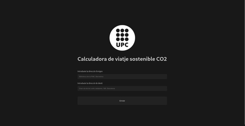 UPCSOSTENIBLE - The Calculators - CO2 Route Calculator – screenshot 1