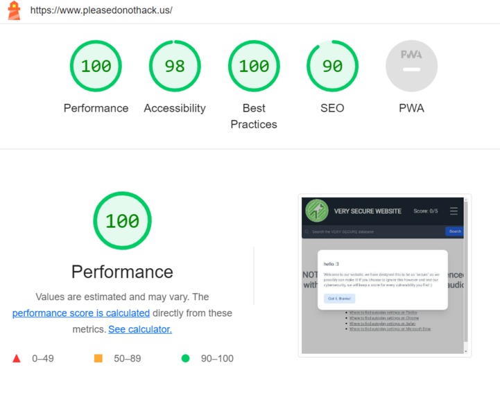"Very Secure Website" – screenshot 3