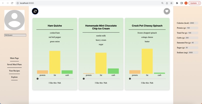 Macro Meal Planner  – screenshot 1
