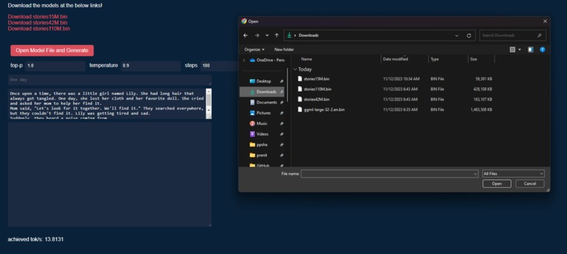 webGPT – screenshot 2