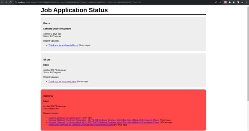 Job Application Tracker – screenshot 1