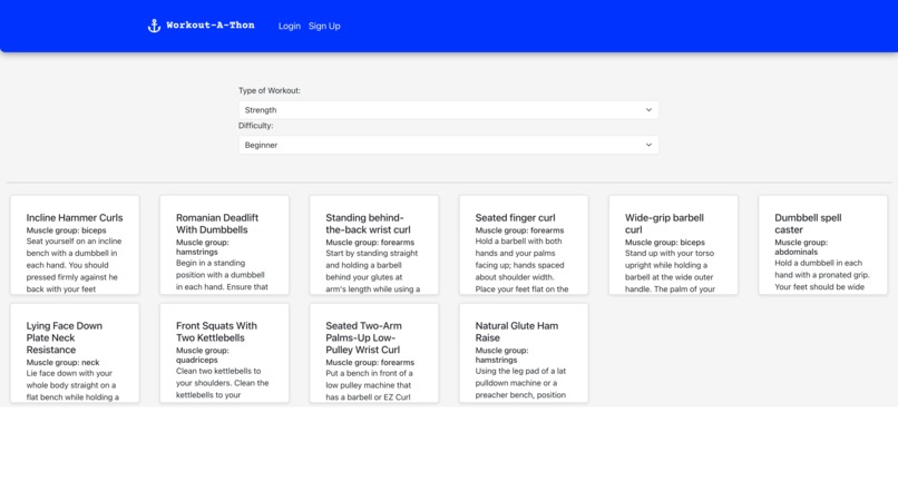 Workout-A-Thon – screenshot 1