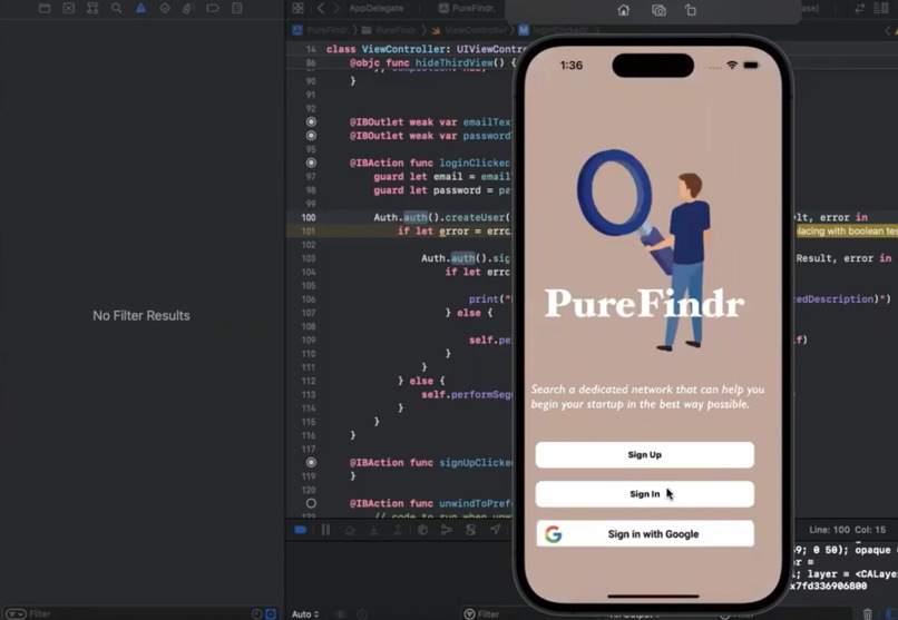 PureFindr – screenshot 1