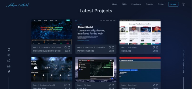 Personal Portfolio – screenshot 2