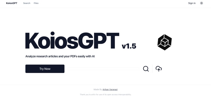 KoiosGPT – screenshot 1