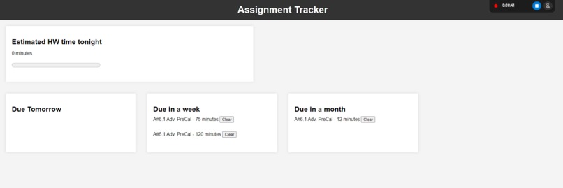 Assignment Tracker – screenshot 2