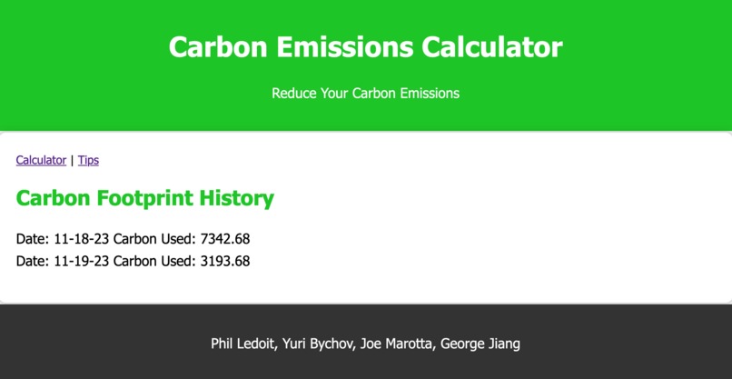 BU Carbon Footprint Tracker – screenshot 3