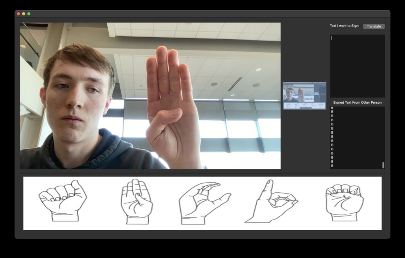 ASL to Text and back (Team BananaDogs on discord) – screenshot 1