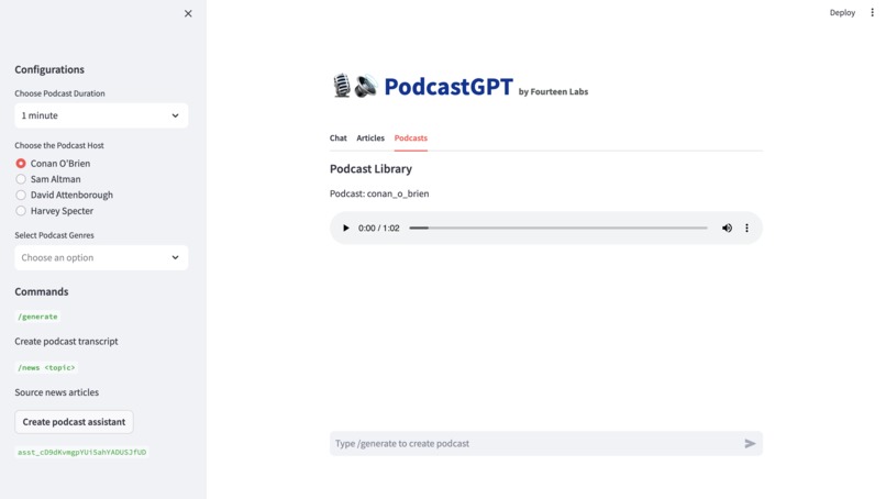 PodcastGPT by 14Labs – screenshot 1