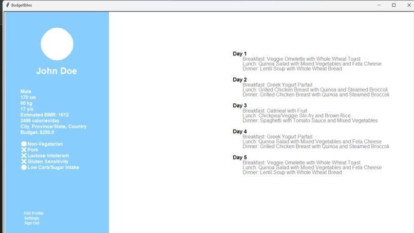 BudgetBites – screenshot 1
