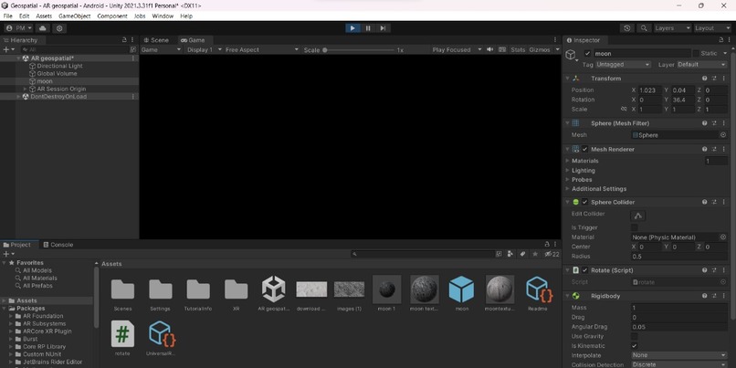 Geospatial AR moon explorer – screenshot 2